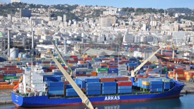 Vue sur le port d'Alger